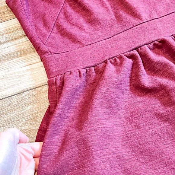 Madewell Burgundy Pierside Zip Back Pockets Dress, Size Small - Picture 5 of 8
